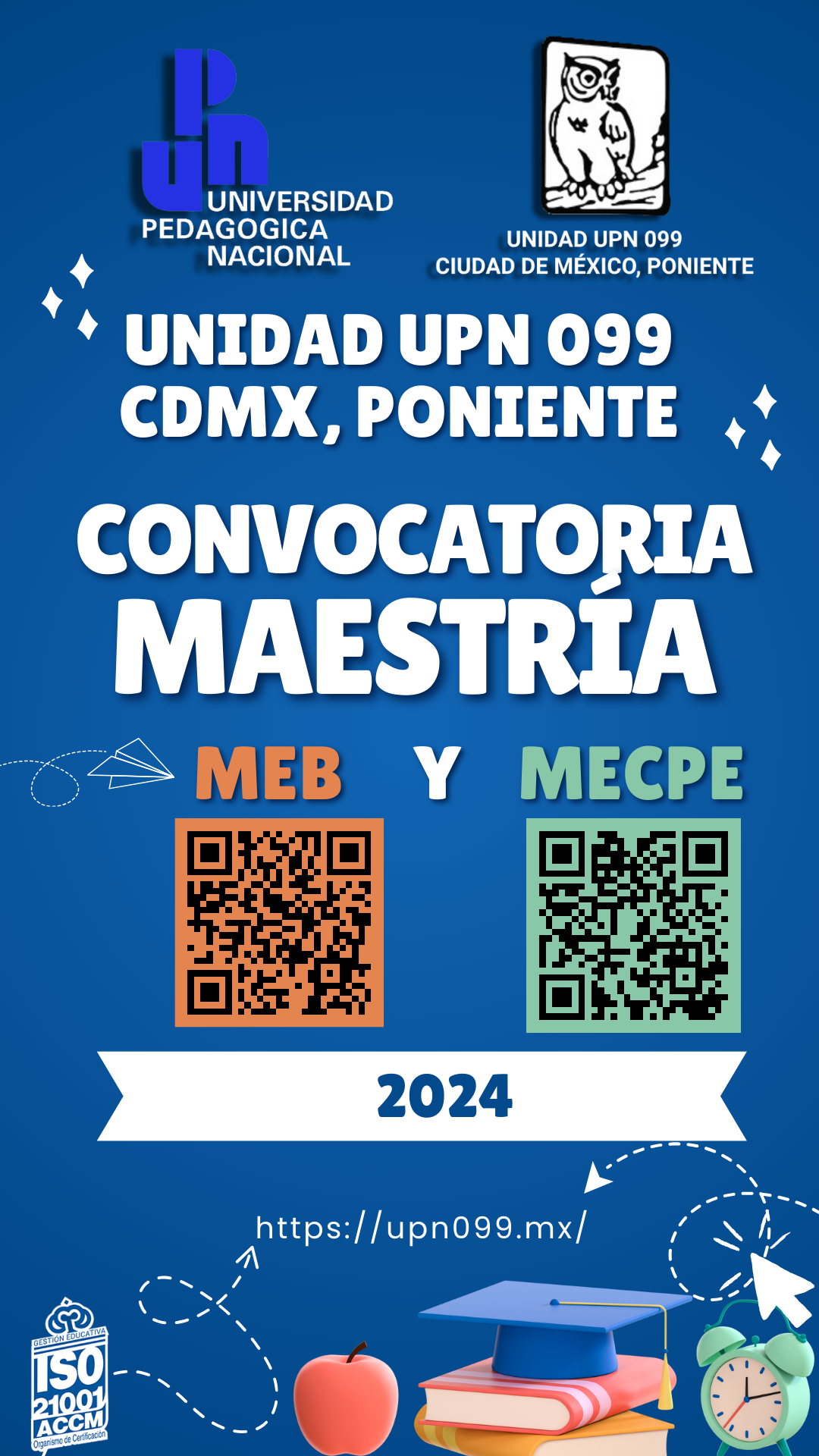 Convocatoria Maestría 2024 Unidad UPN 099 CDMX, Poniente